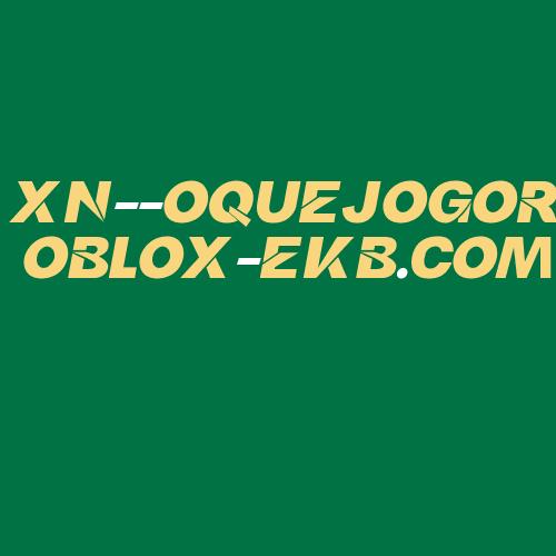 Logo da XN--OQUEJOGOROBLOX-EKB